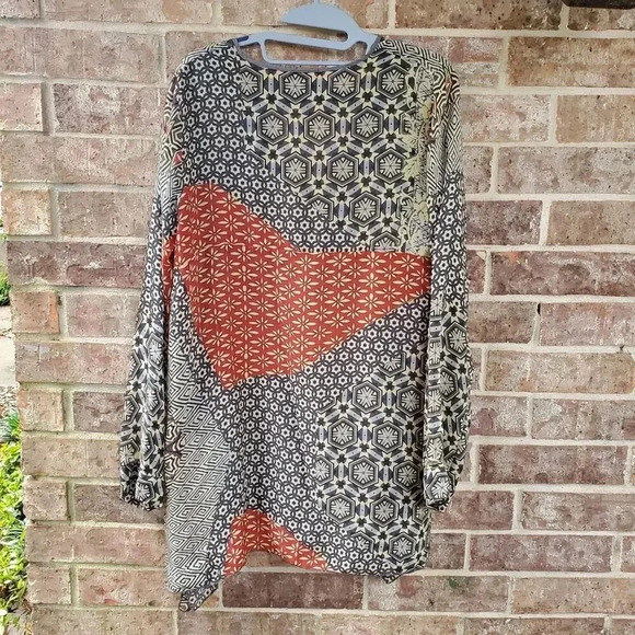 Jhonny Was Breeland Printed Tie-Front Tunic, Multi XS - Picture 5 of 5